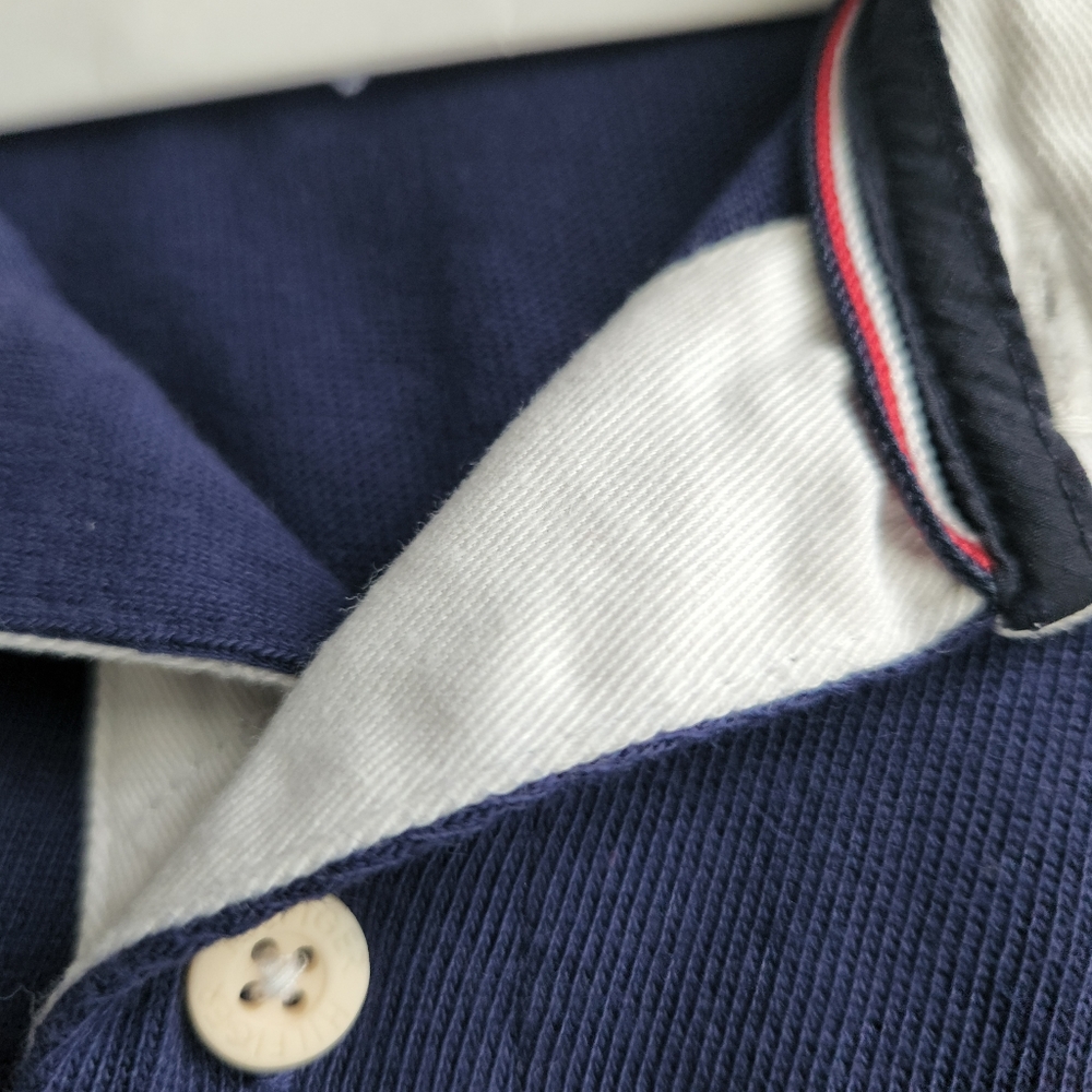 Tommy Hilfiger Classic blue Short Sleeve polo shirt medium custom fit - Picture 12 of 14